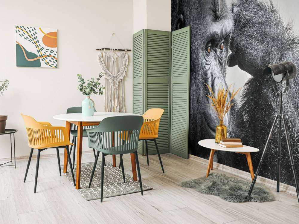 Gorilla bianco e nero