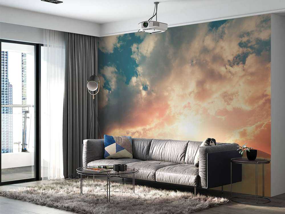 Cielo colorato con le nuvole