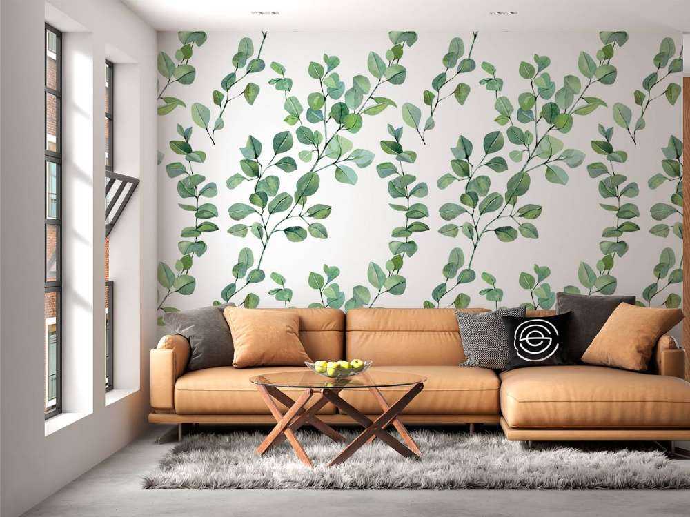 Foglie e rami acquerellati