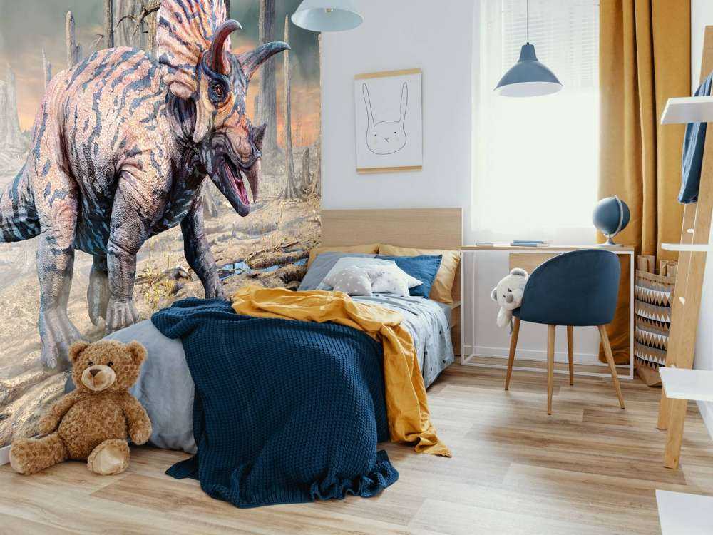 Torosaurus in una zona deserta