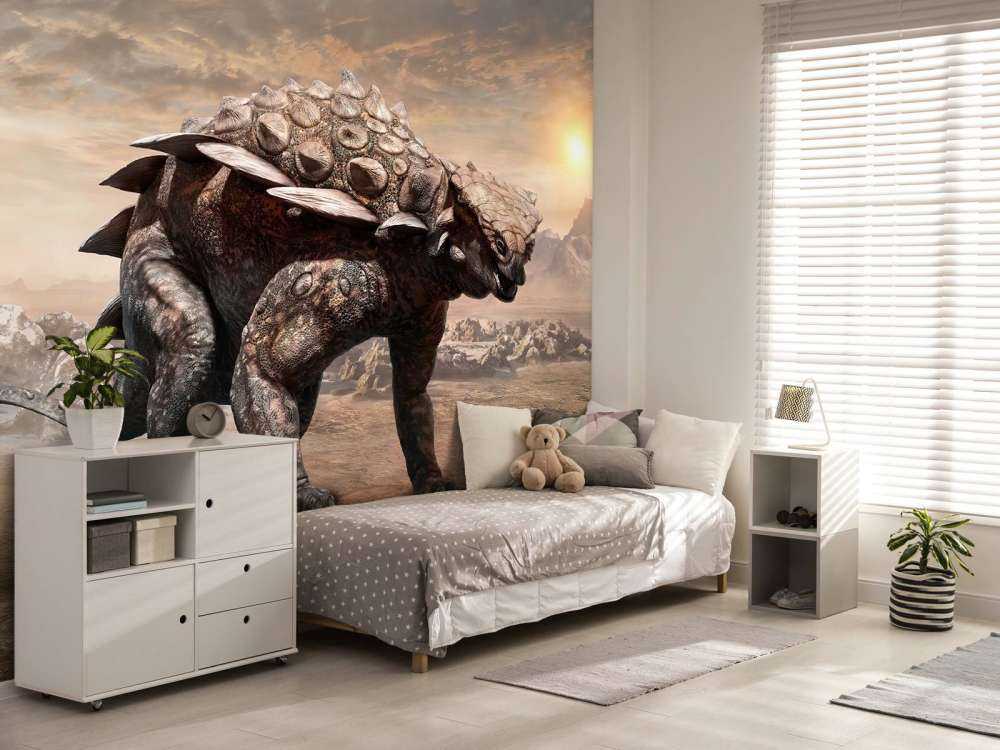 Dinosauro in una zona deserta