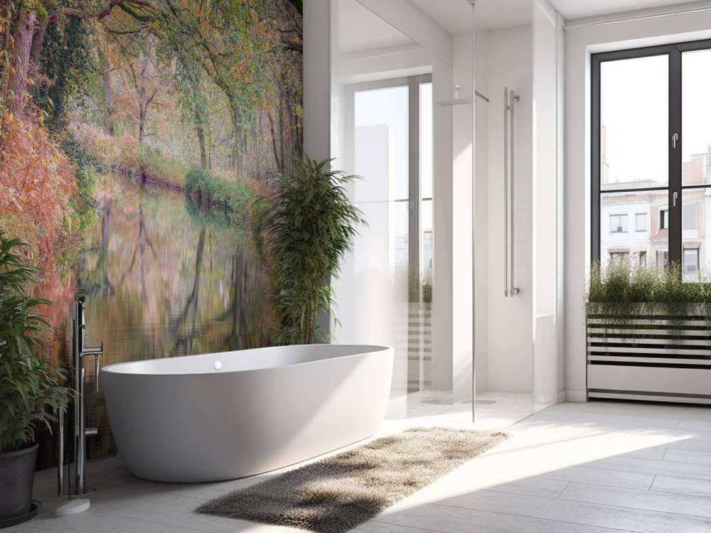 Foresta coperta e colorata