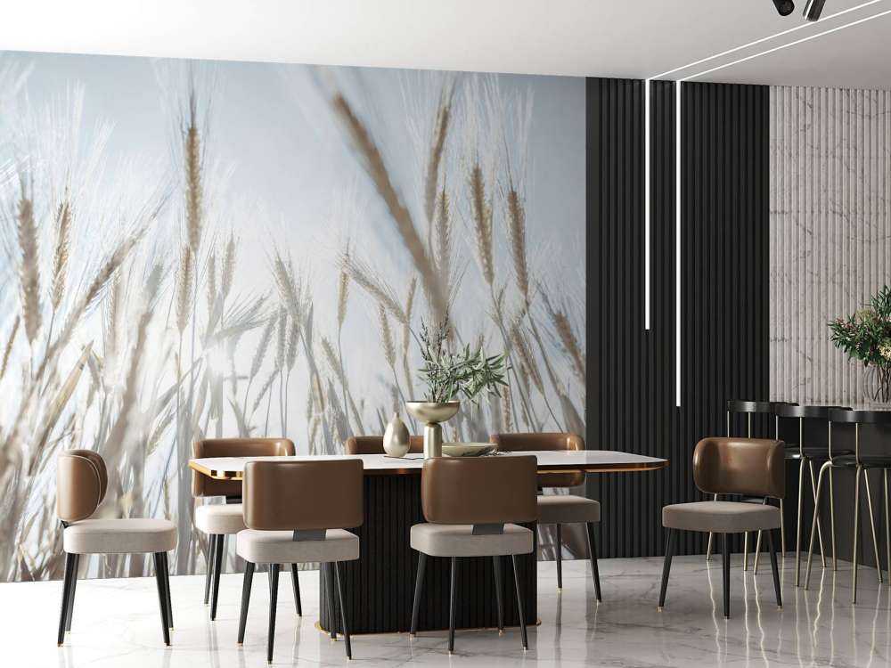 Raggi di sole attraverso il grano