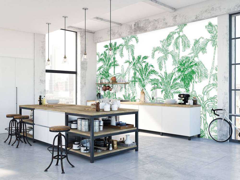 Illustrazione della giungla verde