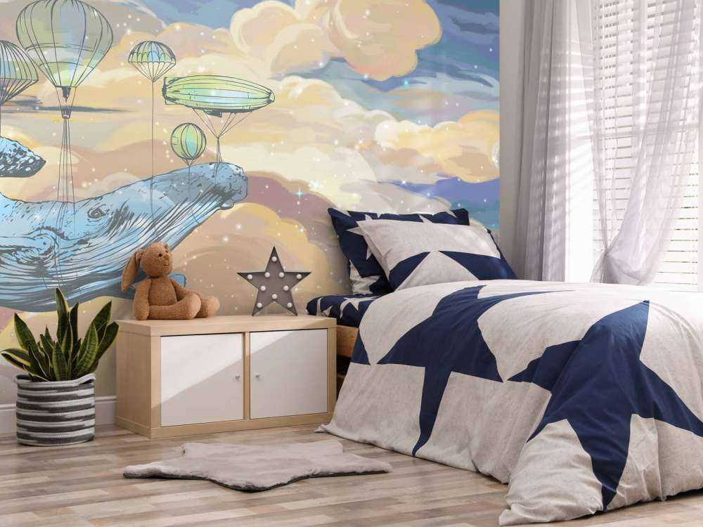 Balena con le sue mongolfiere