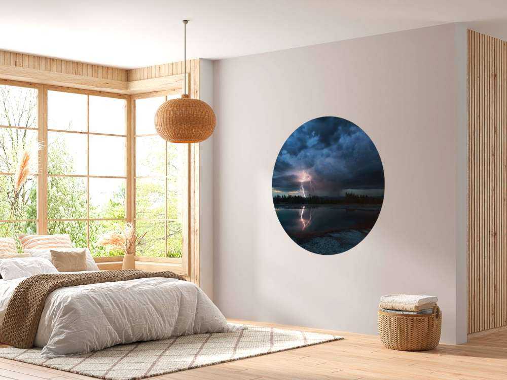 Lightning Above Turquoise Pool