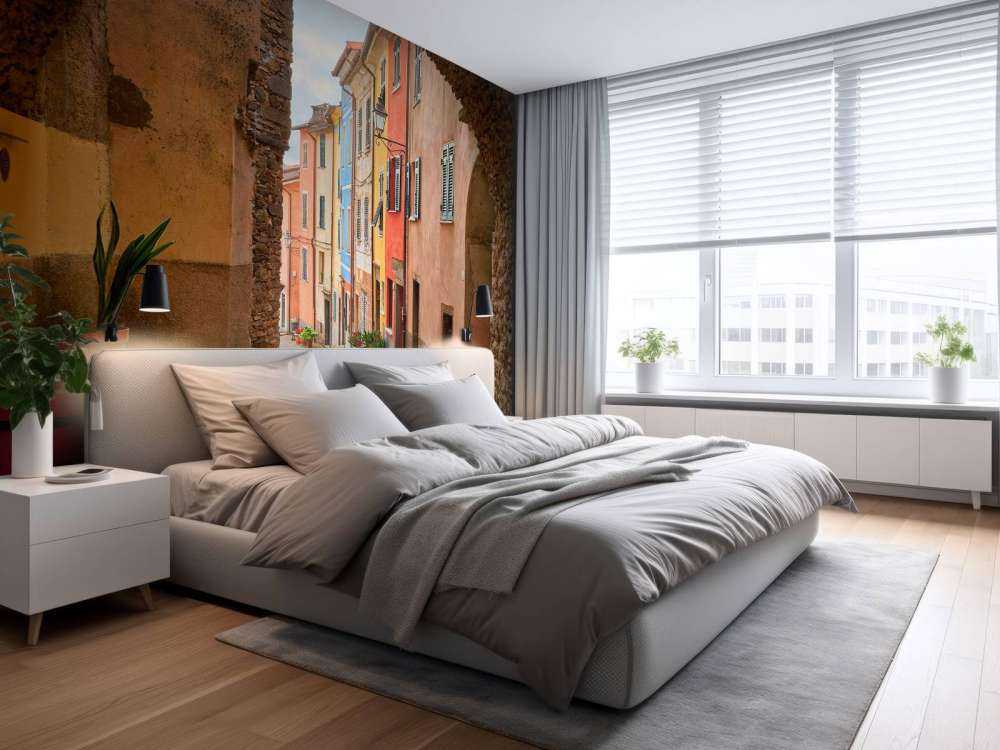 Strada italiana con arco