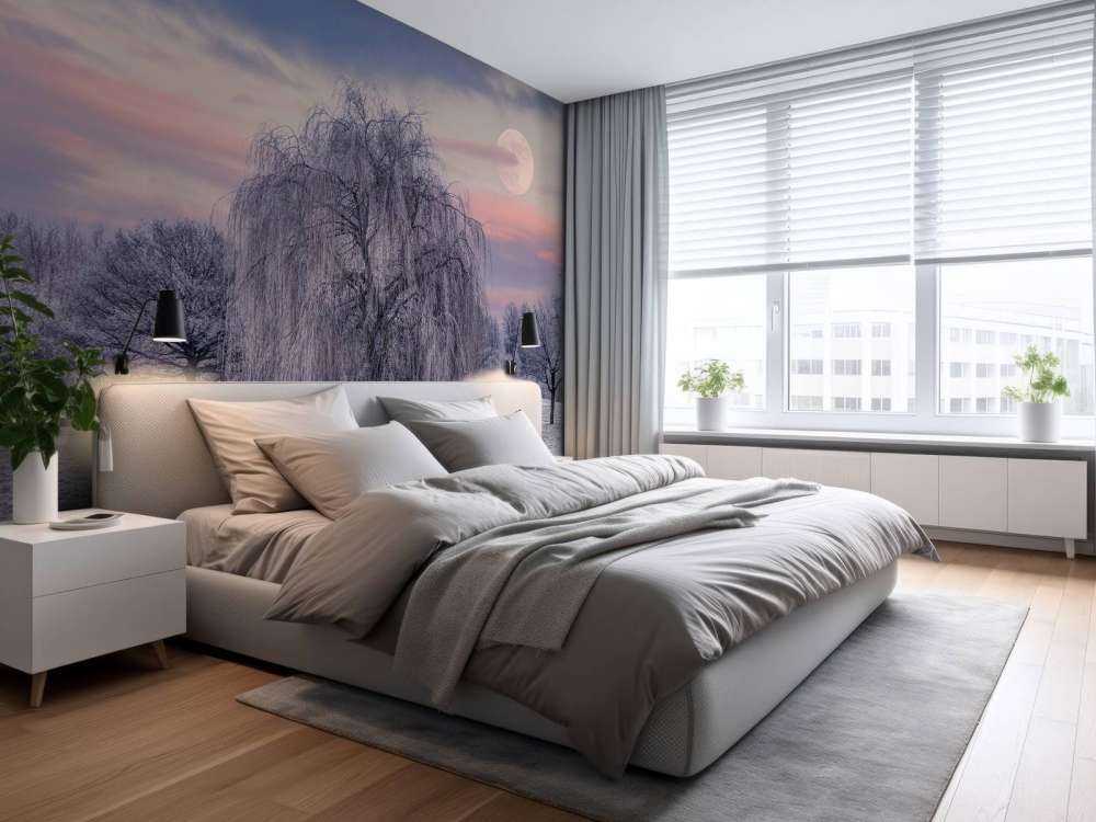 Albero ricoperto di brina