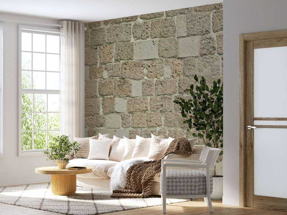 Muro con grandi mattoni