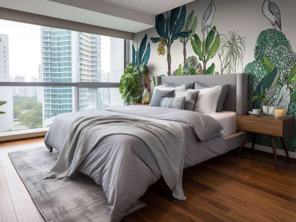 Panorama della giungla con animali