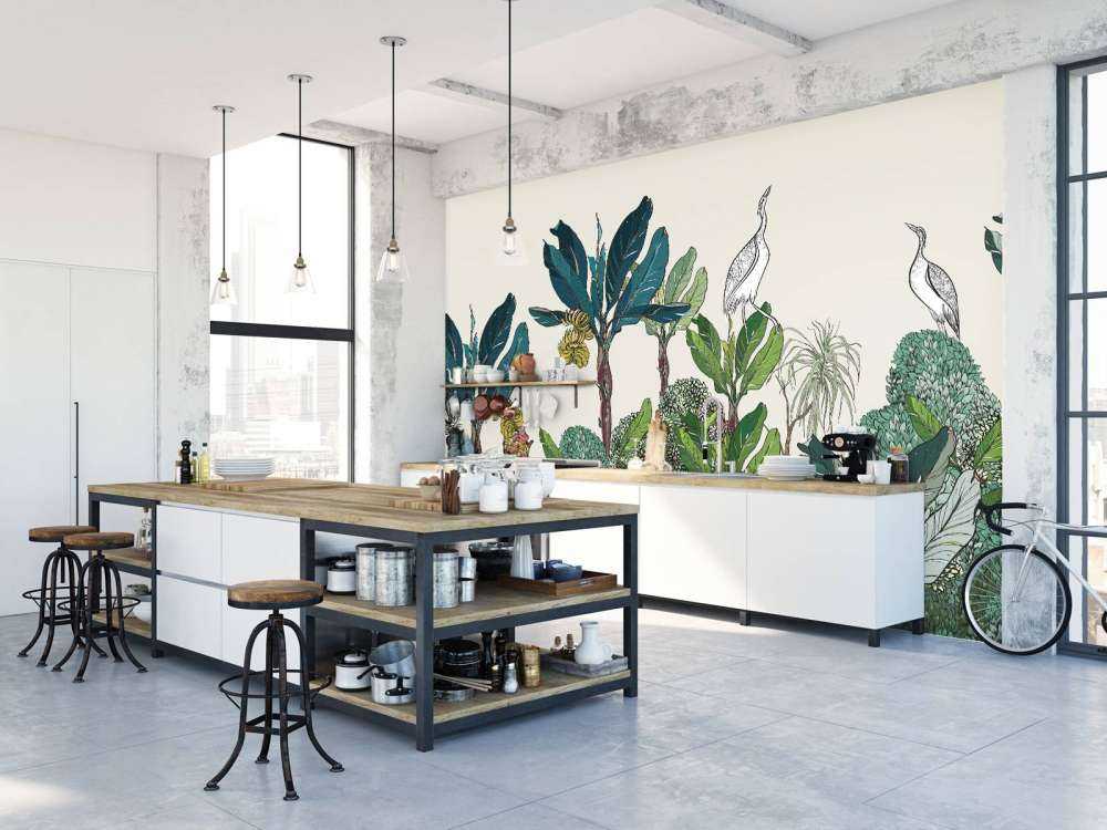 Panorama della giungla con animali