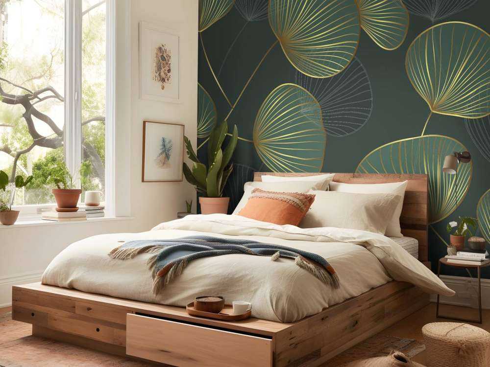 Foglie decorative con oro