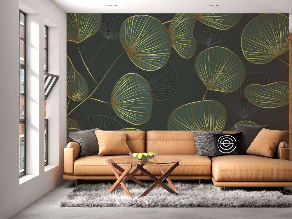 Foglie decorative con oro