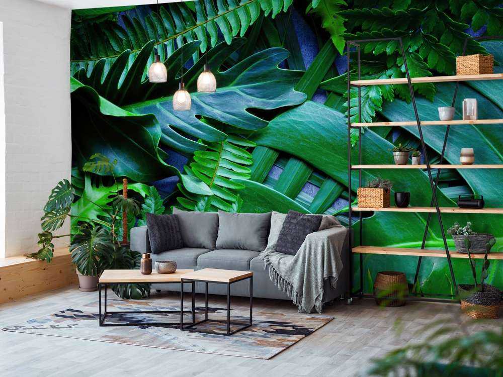 Foglie verdi della giungla