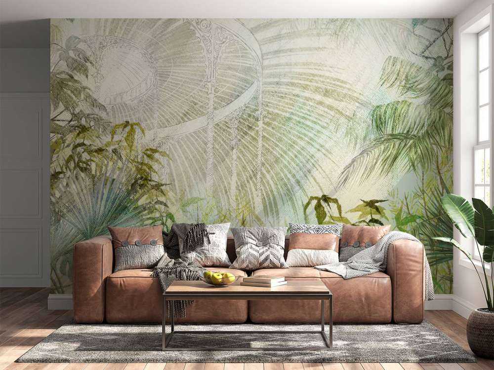 Serra con piante tropicali