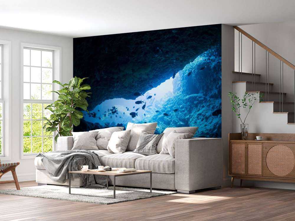 Grotta stretta con pesce