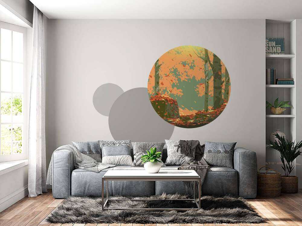 Illustrazione della foresta autunnale