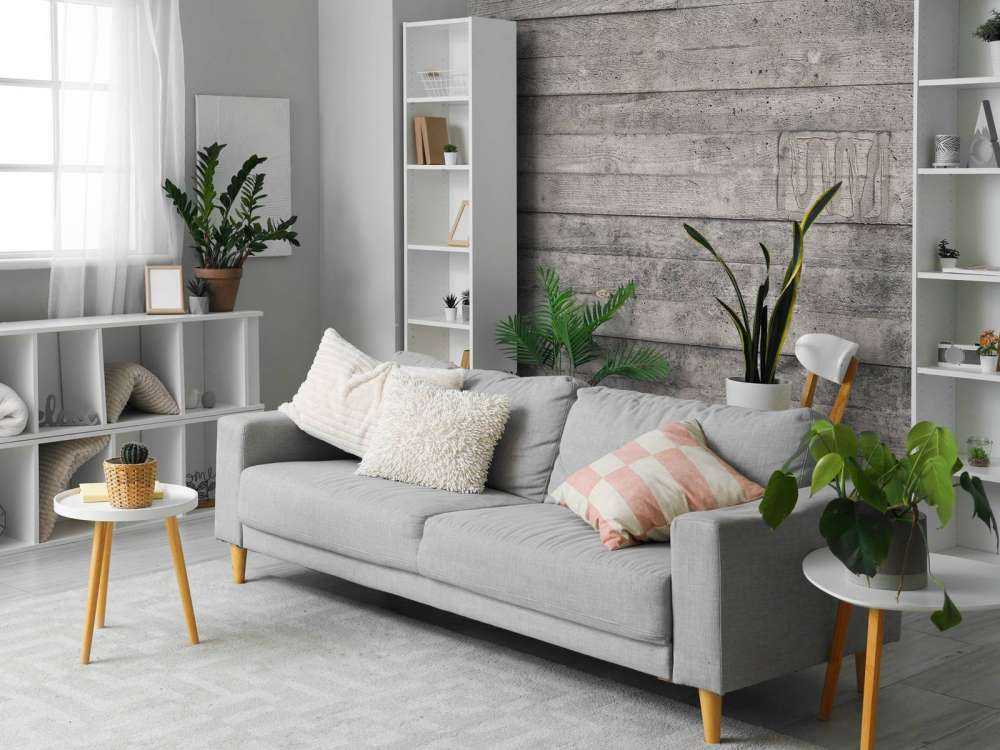 Parete in legno grigio