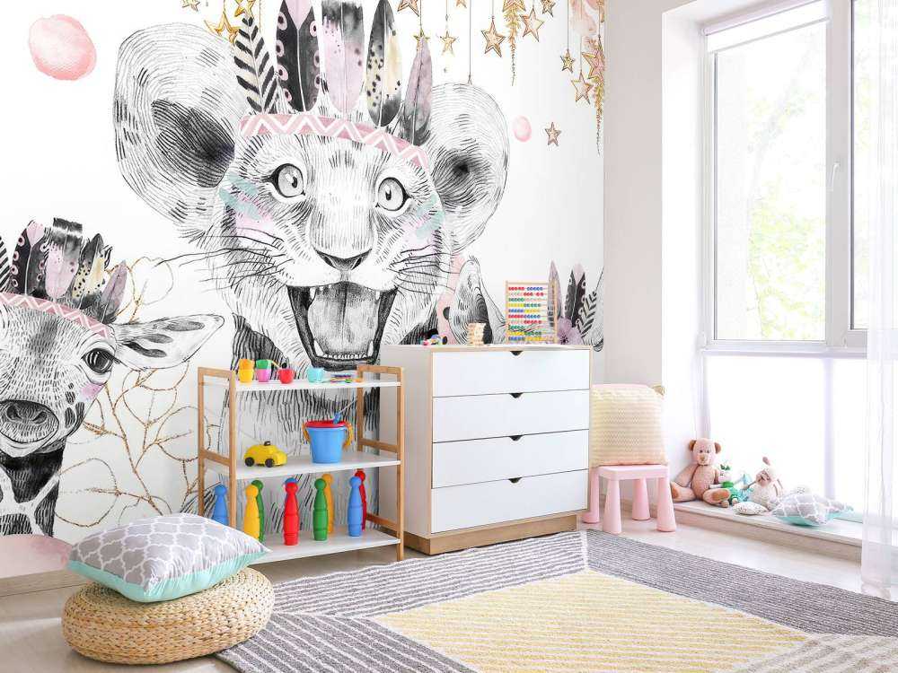 Animali sognanti sotto nuvole stellate