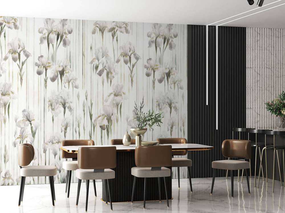 Iris e Strisce Beige Senza Giunzioni