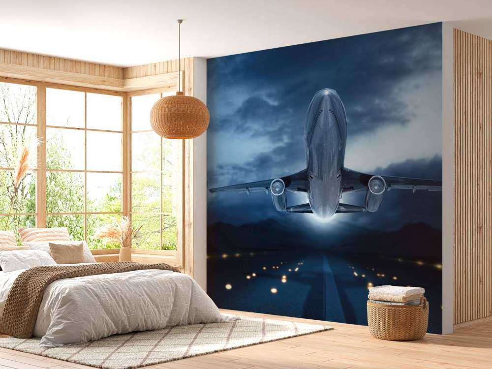 Piano ascendente con cielo scuro