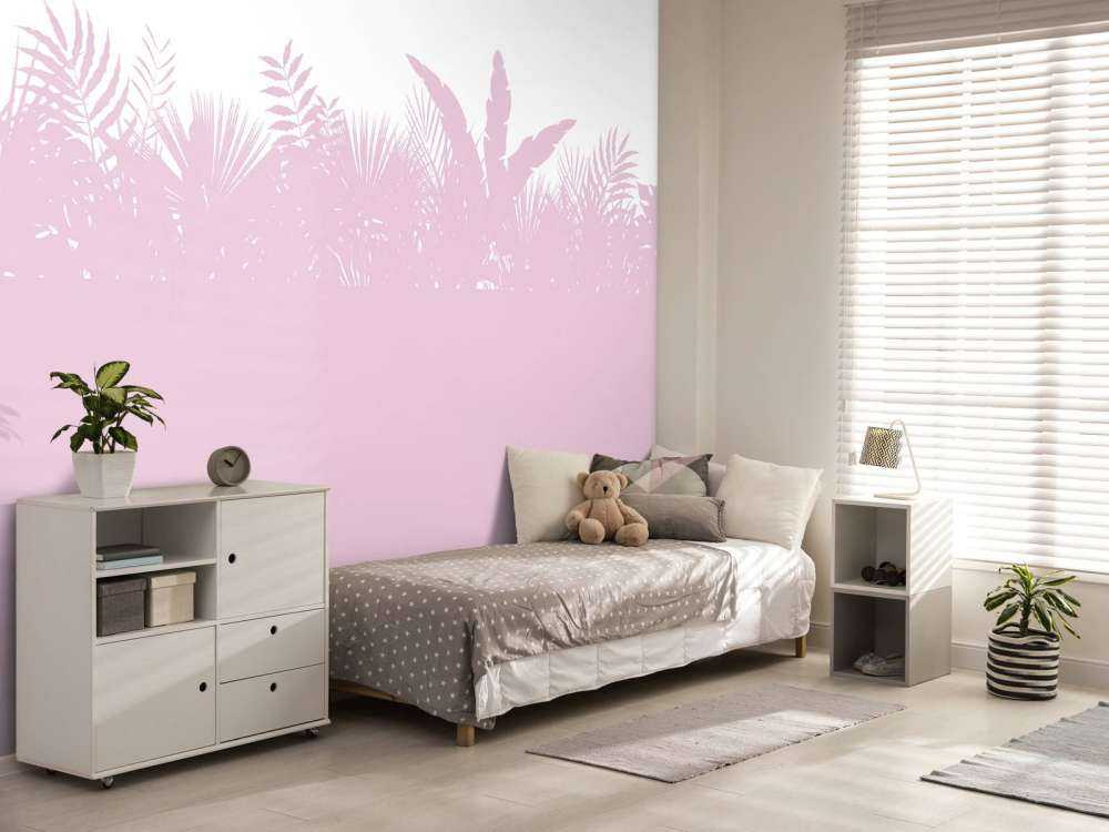 Sagome di foglie di palma, rosa