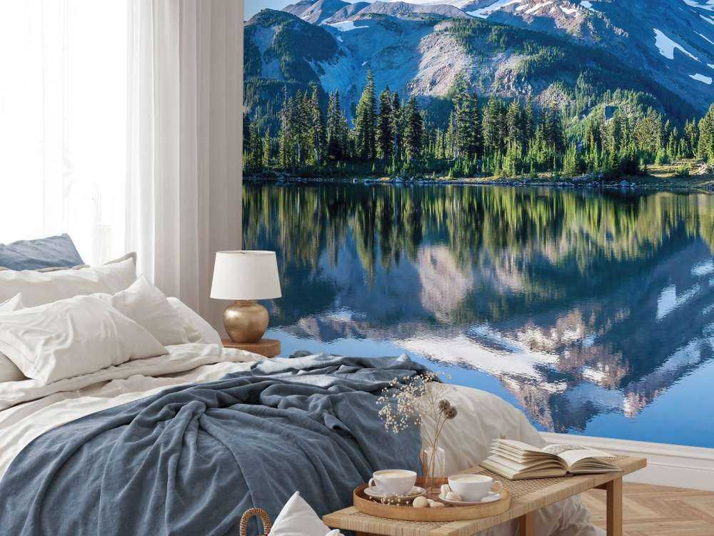 Carta da parati fotografica montagne di neve