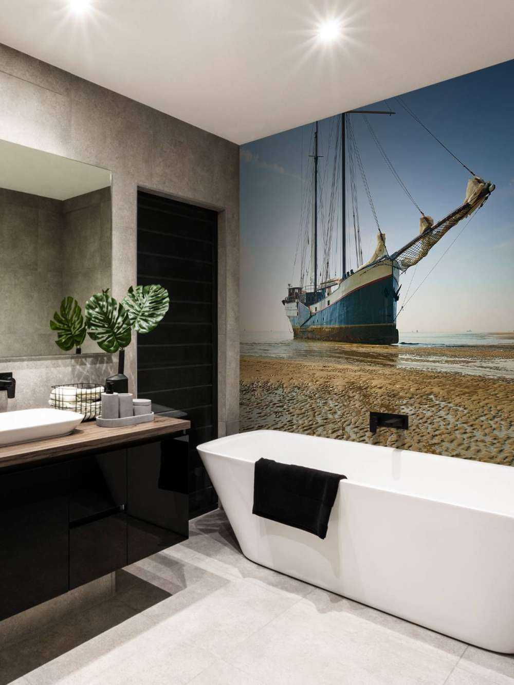 Nave sulle distese di fango