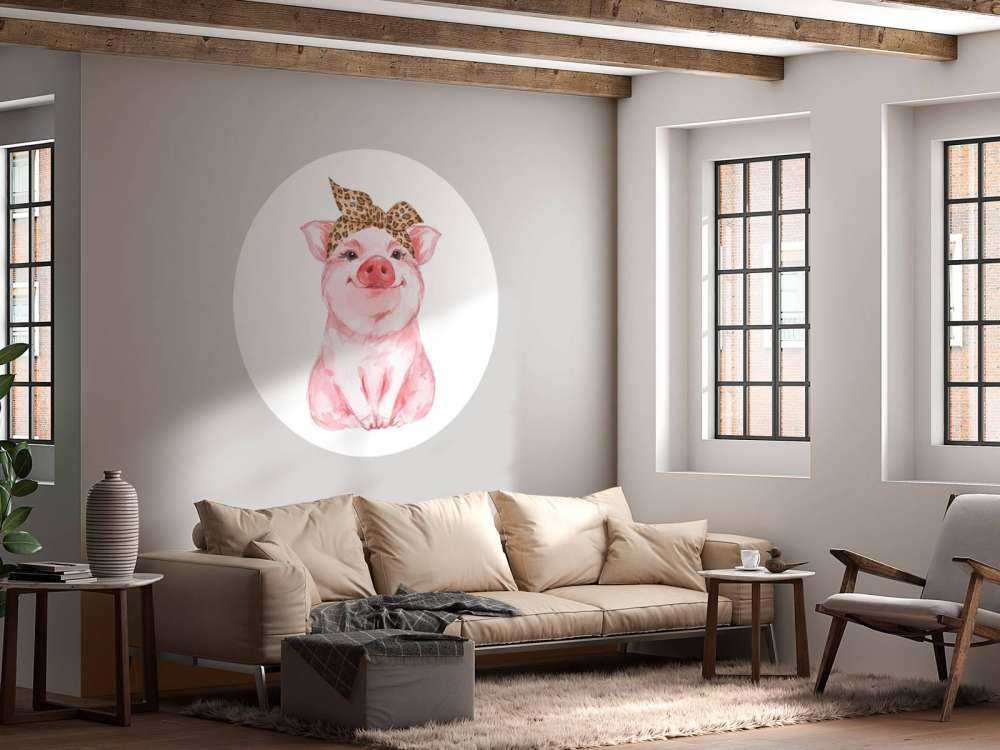 Divertente porcellino con una bandana