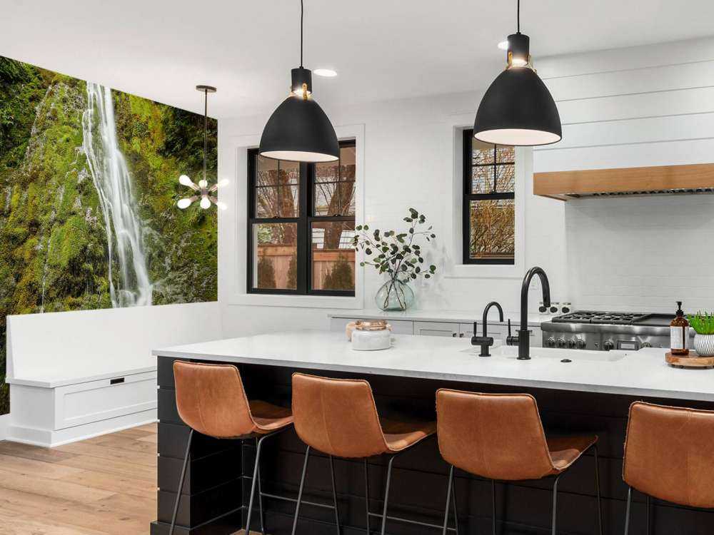 Cascata con un bellissimo verde 