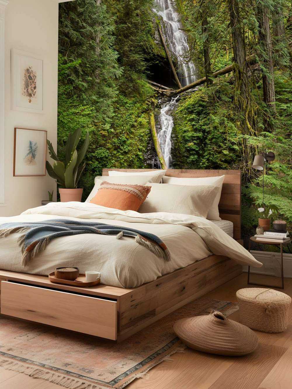 Cascata con alberi caduti