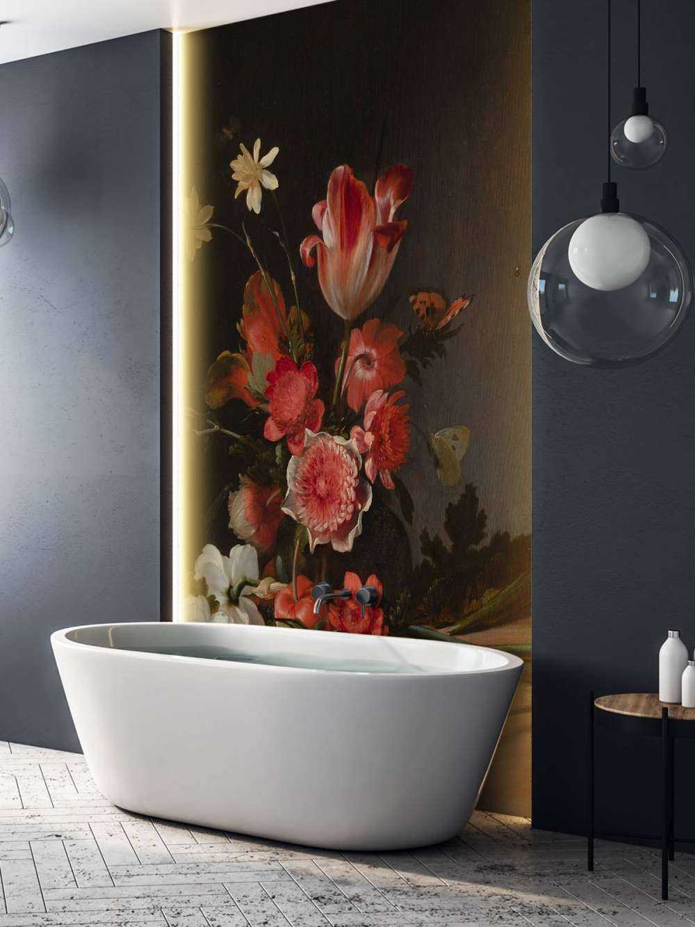 Natura morta con un bouquet in sviluppo