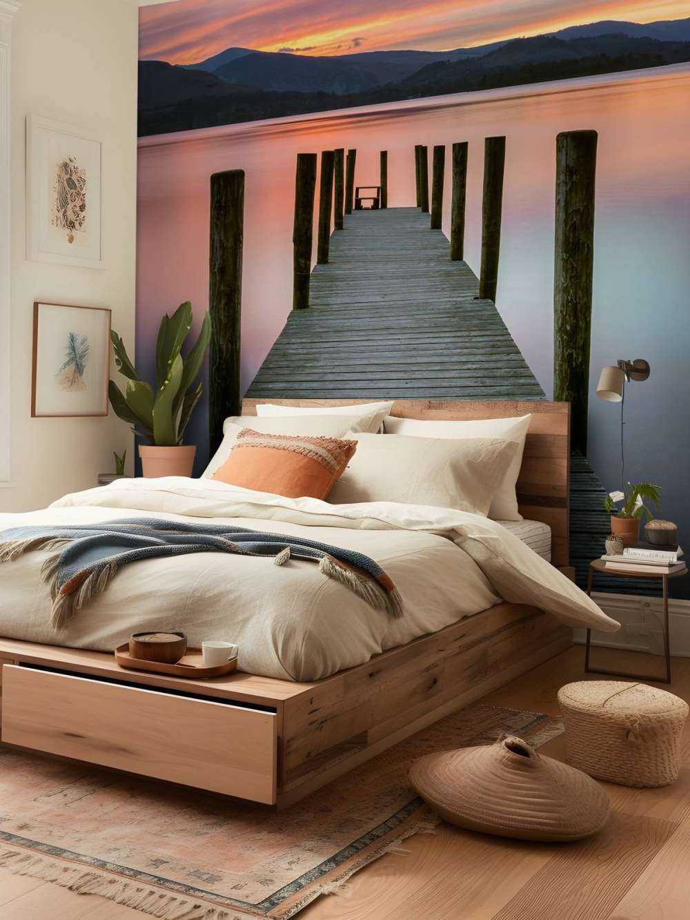 Ponteggi al tramonto rosa