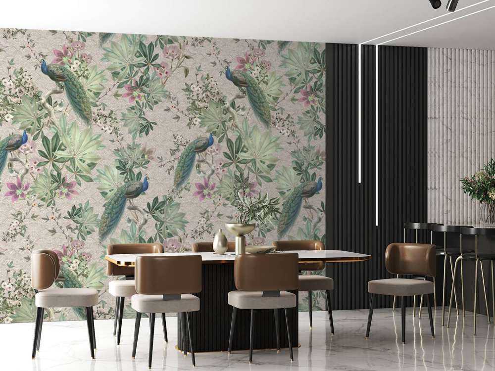 Pavoni da giardino vintage - crema