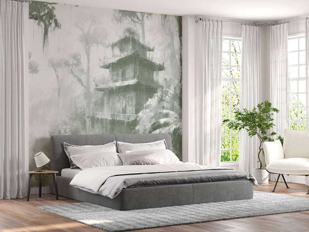 Capanna Nascosta nella Foresta Nebbiosa, verde