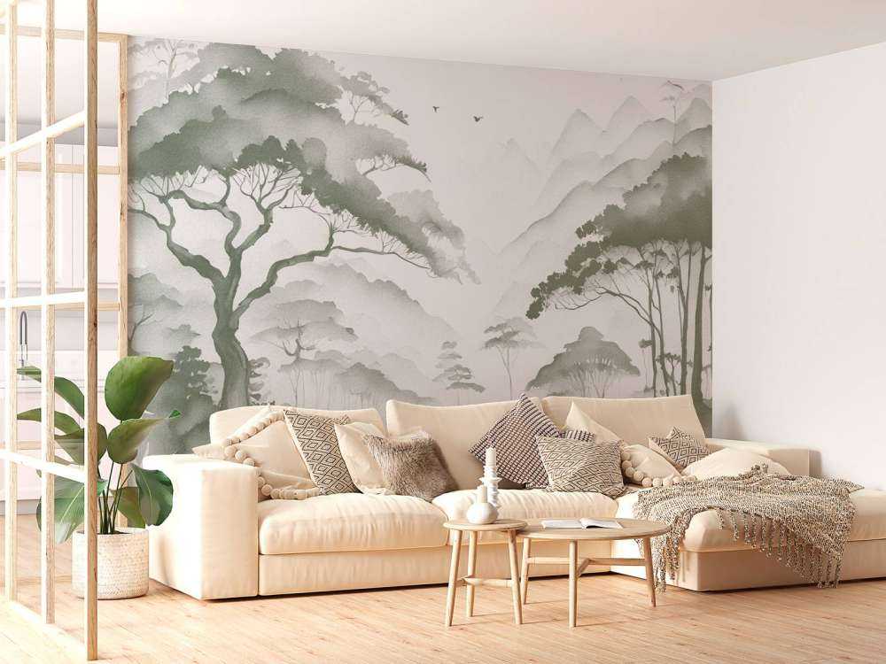 Valle di Montagna Nebbiosa, verde