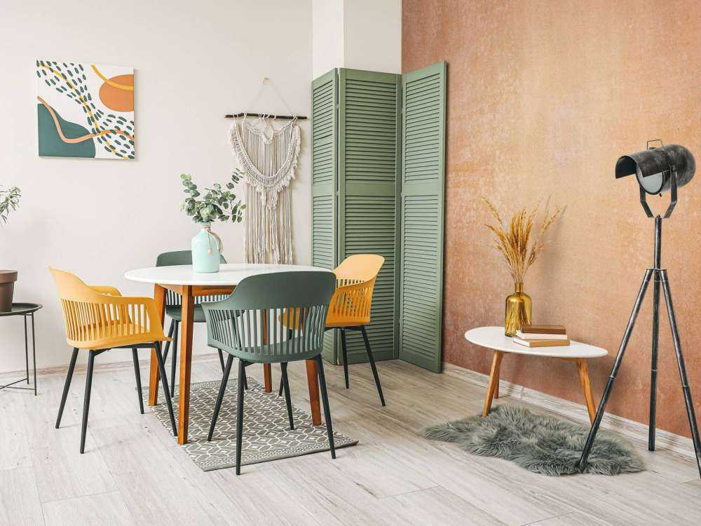 Calcestruzzo color terracotta con linee morbide