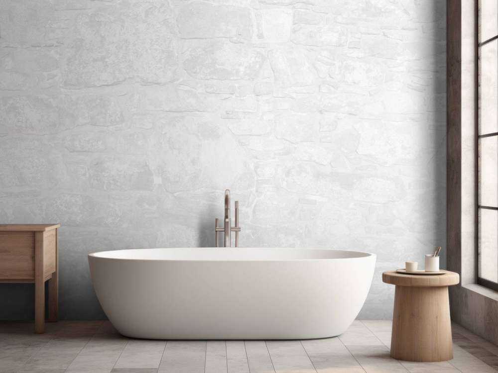 Vecchio muro con mattoni bianchi