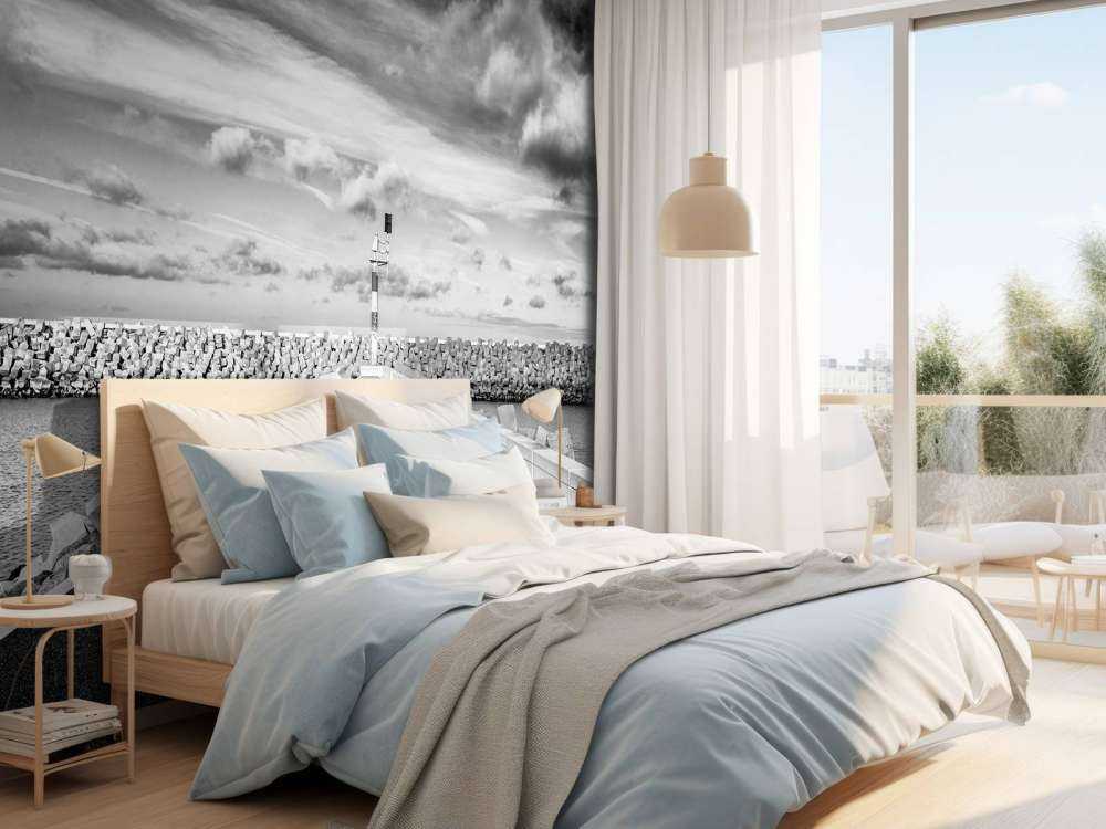 Muro di banchina del porto turistico di Cadzand Bad 