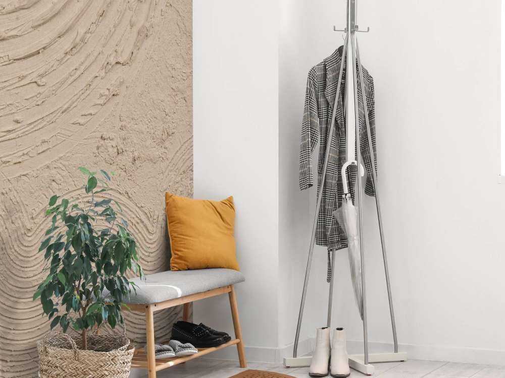 Forme e linee organiche in color tortora