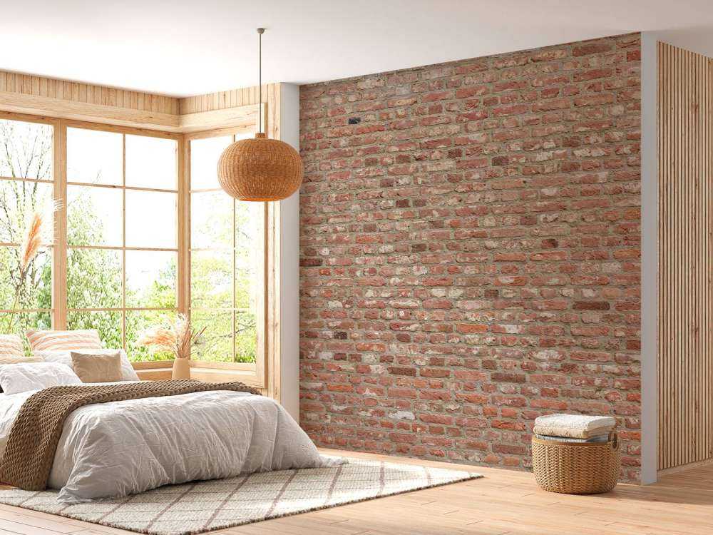 Muro con diversi colori di mattoni