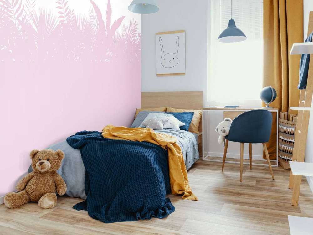 Sagome di foglie di palma, rosa