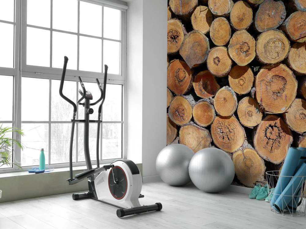 Mucchio di tronchi d'albero