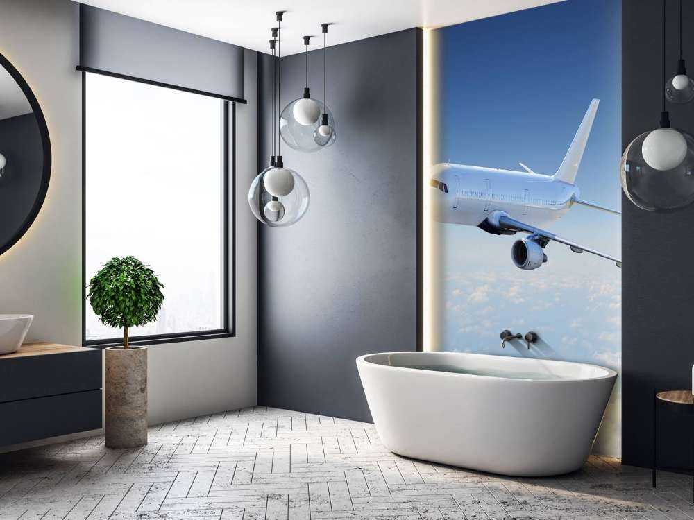 Aereo sopra le nuvole