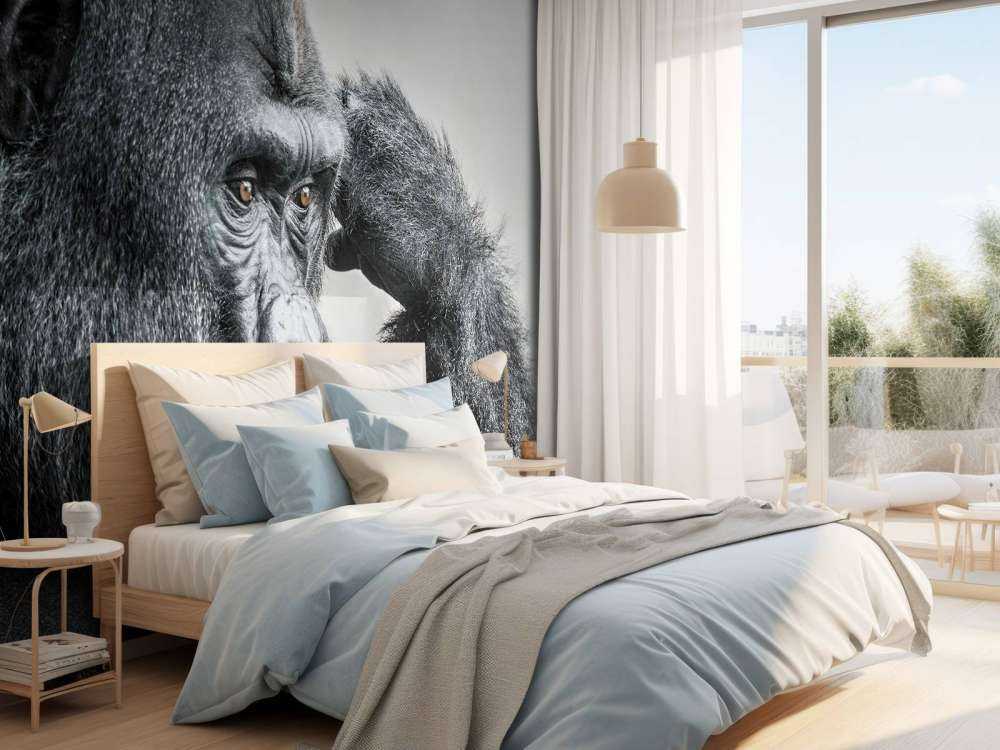 Gorilla bianco e nero