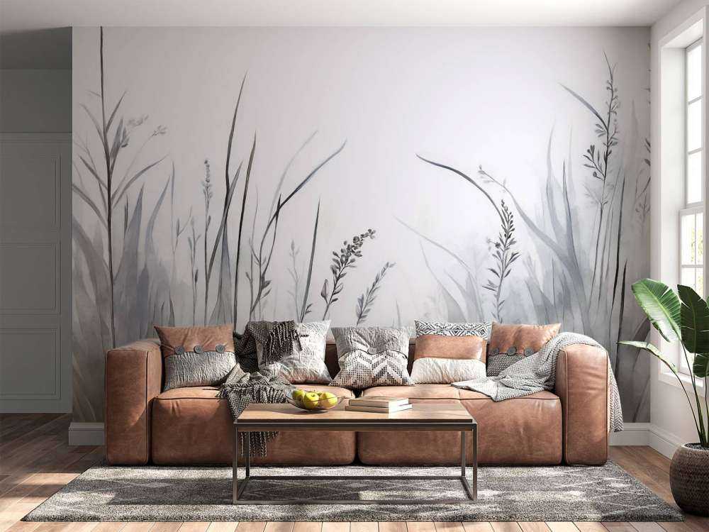 Carta da parati grigio morbido armonioso