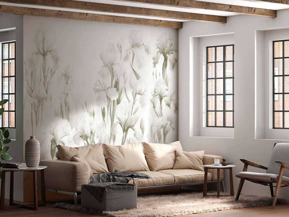 Iris danzano senza soluzione di continuità in seppia chiaro