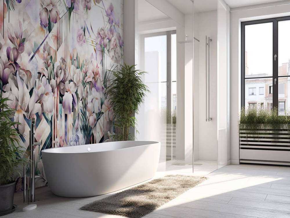 Enormi Iris Acquerellati Rosa