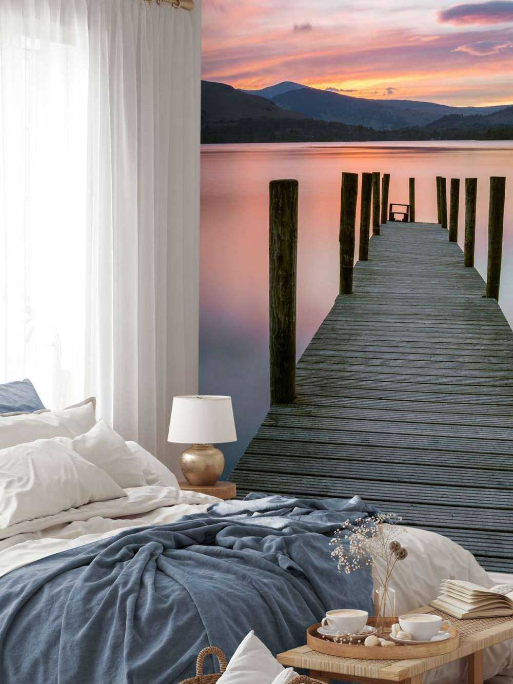 Ponteggi al tramonto rosa