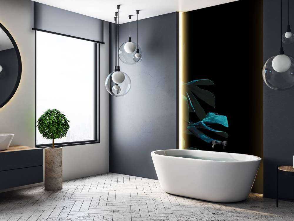 Foglie tropicali su sfondo nero